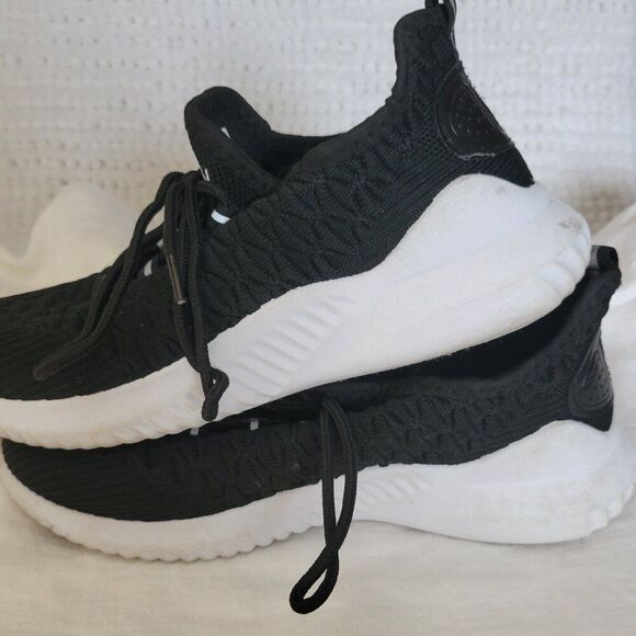 Danskin Shoes Women's Stunt Memory Foam Sz 8 Black White Vegan Lace-up Sneaker - Picture 3 of 12